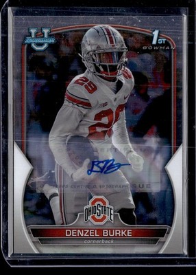 2022 Bowman University Chrome #25 Denzel Burke Prospect Autographs
