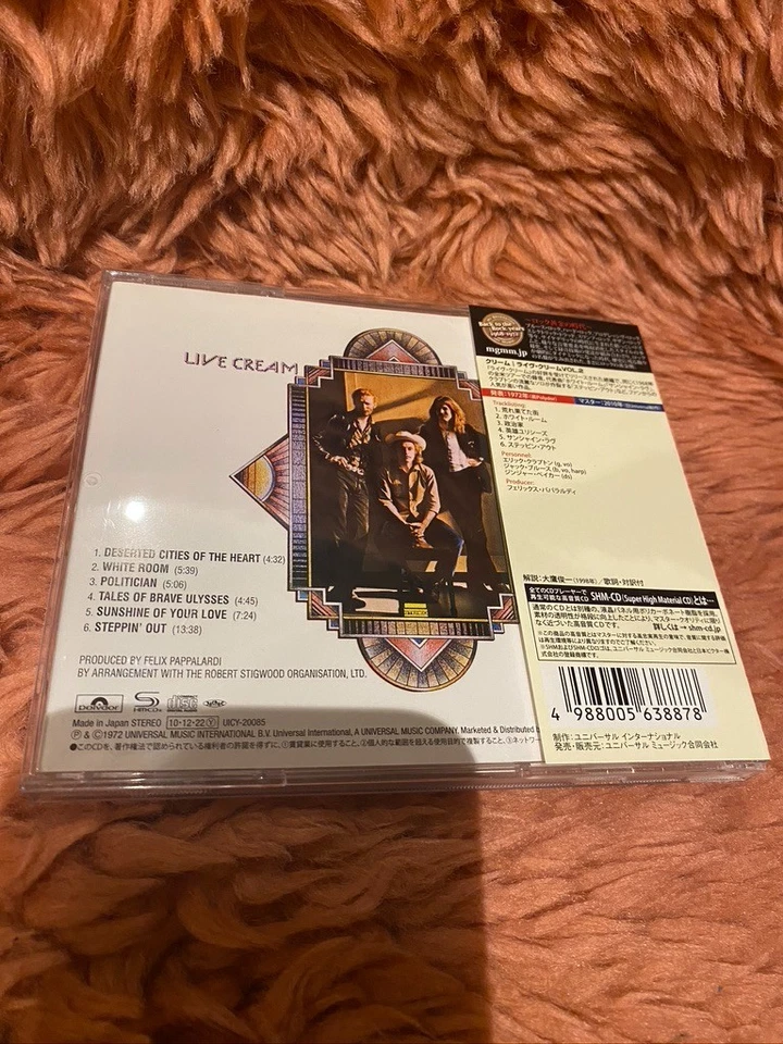 (Japan CD with Obi) Cream - Live Cream Volume II (2010) - UICY-20085 - VG+ — 第 2/4 张图片