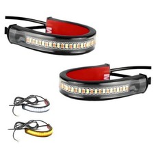 2PCS Motorcycle LED Turn Signal Light, Flexible Switchback Fork Turn Signal