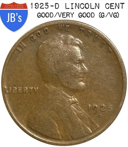 1925-D Lincoln Wheat Cent - Circulated Good/Very Good (G/VG)