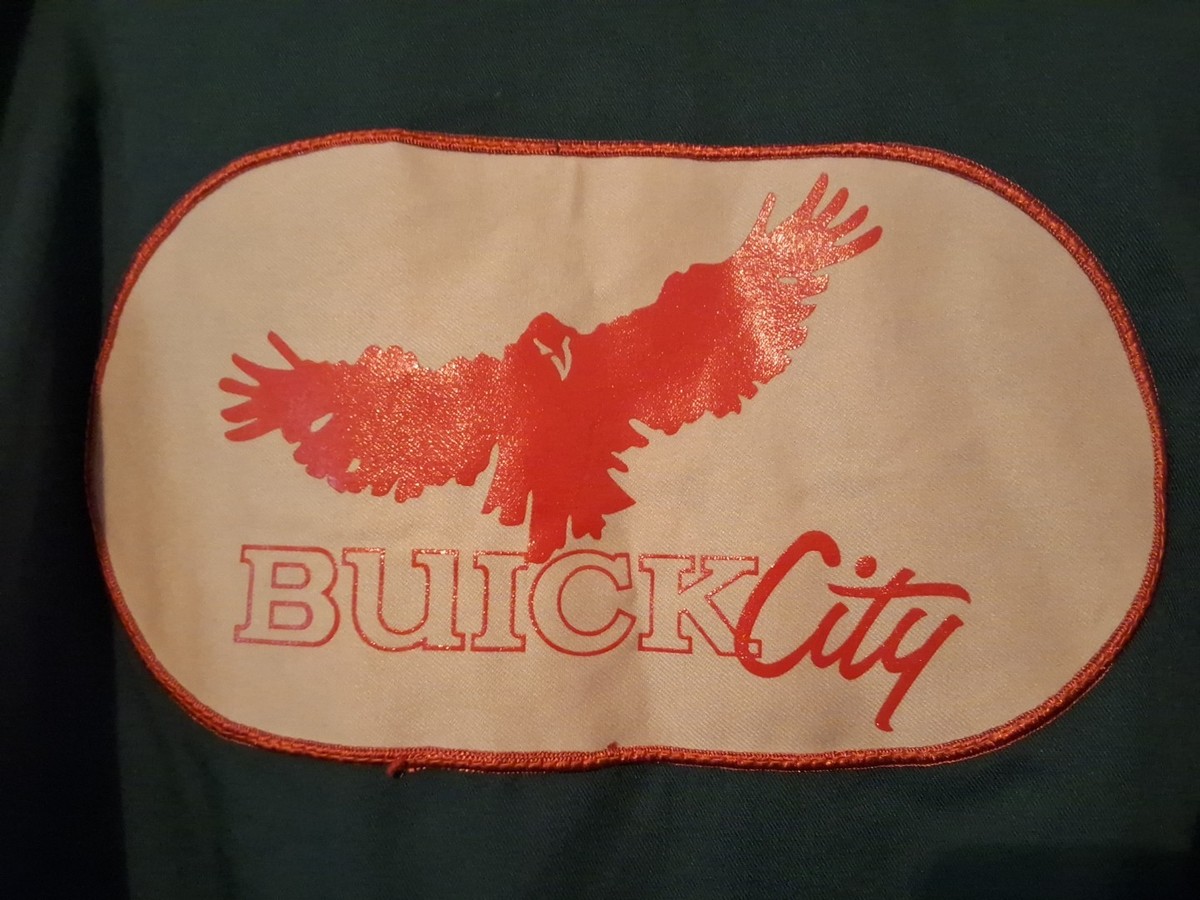 Lot Of 3 Vintage Brew Apparel "Buick City" Green & Beige Long Sleeve Shop Coats View 6
