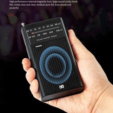 Lightweight AM FM Pocket Radio with Clear Sound for Camping and Running