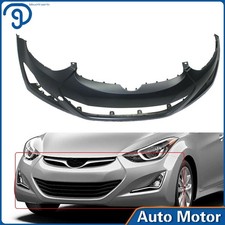 Primed Front Bumper Cover For Elantra Sedan 2014-2016 W Tow Hook