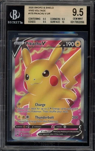 Pokemon Pikachu V Vivid Voltage Full Art #170 BGS 9.5
