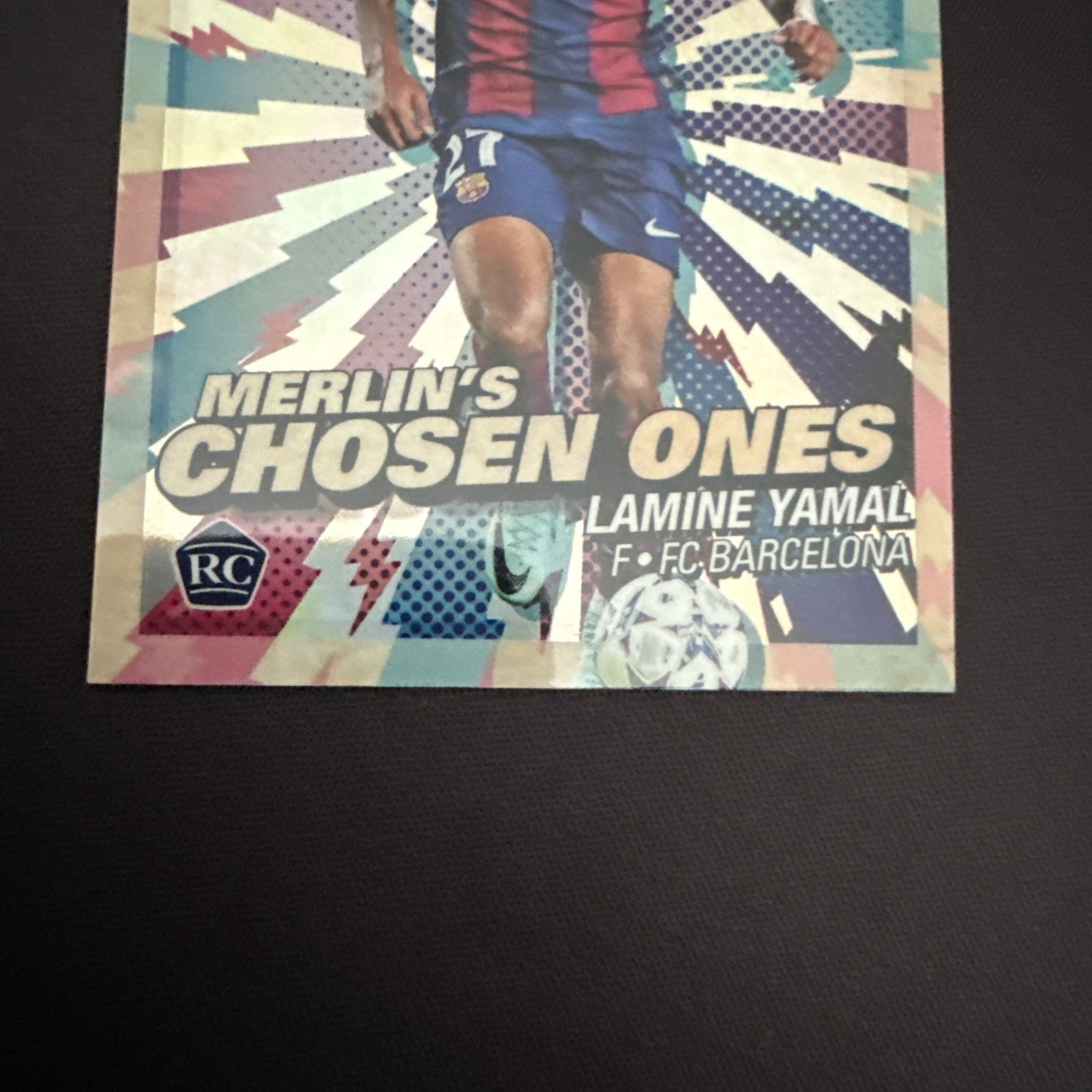 2023-24 Topps Merlin UEFA Lamine Yamal RC Rookie Merlin's Chosen Ones (A) view 3