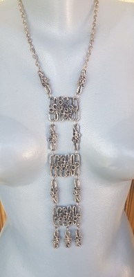 Modernist Brutalist Designer XL Collier Halskette Pendant Vintage 60-70s