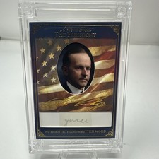 Calvin Coolidge Potus Word From The President Handwritten Trading Card AWF-CC30