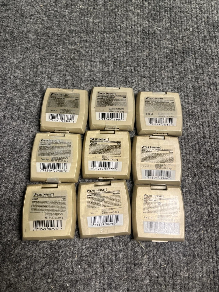 L'Oreal Wear Infinite Single Eye Shadow Mixed Lot 9 Azure Sable Bark Mint +More - Image 2 of 4