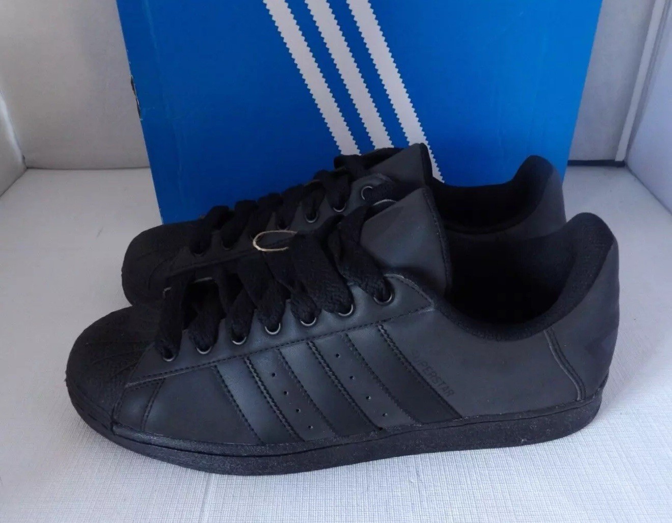 ADIDAS ORIGINALS SUPERSTAR CORE BLACK REFLECTIVE MEN'S SHOES SNEAKERS ID3109