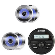 Kicker KMC2 Gauge Mount Marine Grade Receiver   2 Pair  51KM614FL 6.5" Thi...