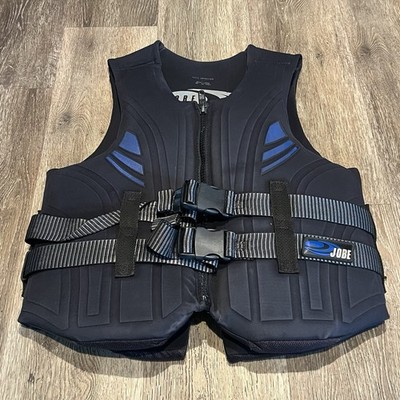 Jobe Life Vest Adult Large 40-44 in Black Neoprene Watersports USCG Approved