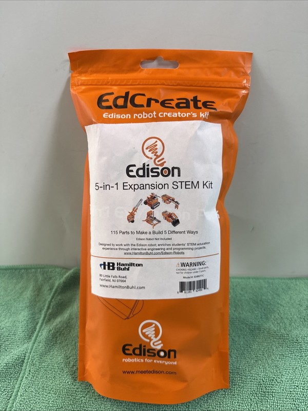 New EdCreate Edison Robot Creator’s Kit 5 In 1 Expansion STEM Kit - SKU:EDL001