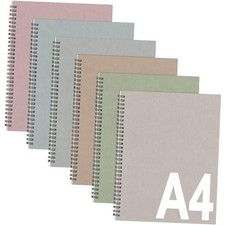 6 Pcs Spiral Notebook for Work A4 8.5 x 11'' College Ruled Morandi Colors