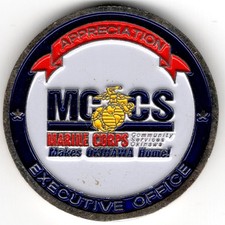 USMC MC-CS Okinawa Appreciation Challenge Coin Executive Office Marine Corps
