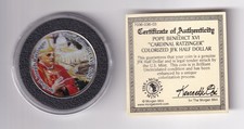 US: 2005 MORGAN MINT POPE BENEDICT XVII II JFK HALF DOLLAR COIN #PL1001