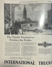 VTG Print Ad International Trucks IH Hygrade Food Philadelphia Street Building