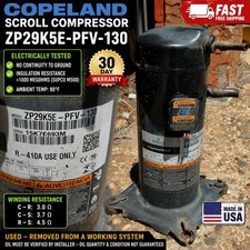 Copeland 2.5 Ton Compressor ZP29K5E-PFV-130 ZP29K5E-PFV-830 ZP29K5-PFV-130 Used