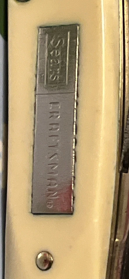 Navaja de Bolsillo Vintage Sears Craftsman Stockman Amarillo Asas Suas No. 95045 Foto 2 de 4