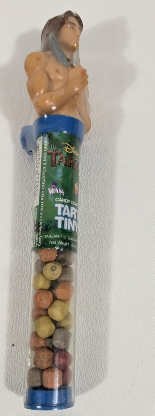 VTG Tarzan Movie Wonka Flix Tart n Tinys Candy Dispenser 1994 Decor Collectible