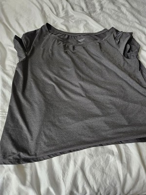 Torrid Active Plus Size 1 Gray Short Sleeve Crew Neck T-Shirt