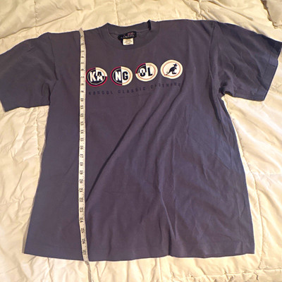 Kangol Men s XL Gray Graphic Logo Crew Neck Short Sleeve Cotton Knit T-Shirt