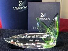New Swarovski Crystal 2008 SCS Endangered Wildlife Plaque 906929 In Box W/cert