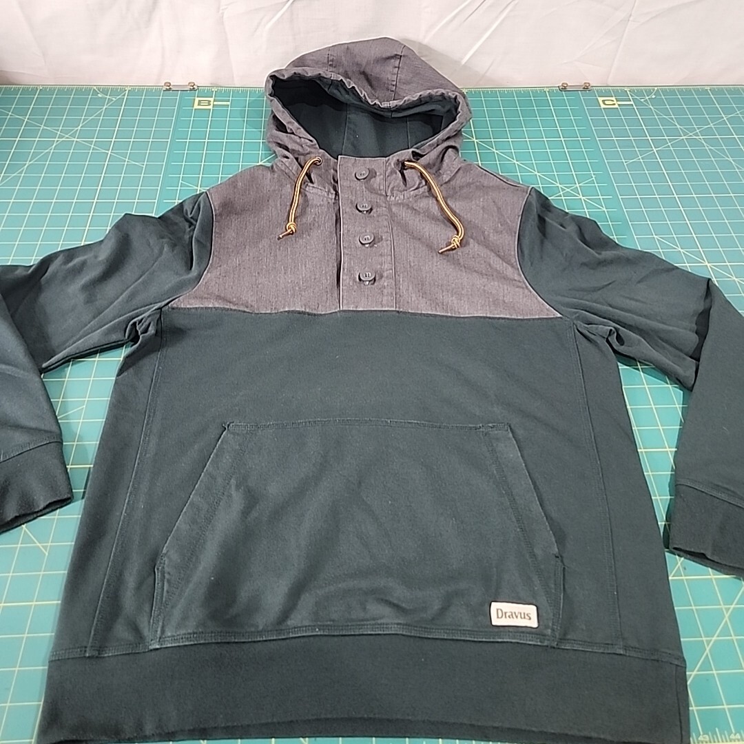 Dravus Pullover Jacket Medium Dark Green Hooded 1… - image 10