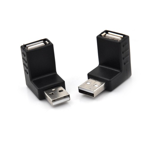 USB 2.0 Male to Female Angled Adaptor L Shaped Extension Connector IHFUKA^^i - Zdjęcie 5 z 10
