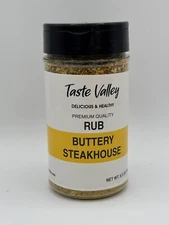Taste Valley Buttery Steakhouse Seasoning 9.5 oz – Gourmet All-Purpose Spice