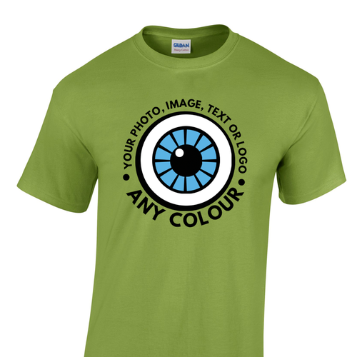 Custom Printed Tshirt • Mens Image T Shirt Personalised Garment • Photo Text - Picture 19 of 35
