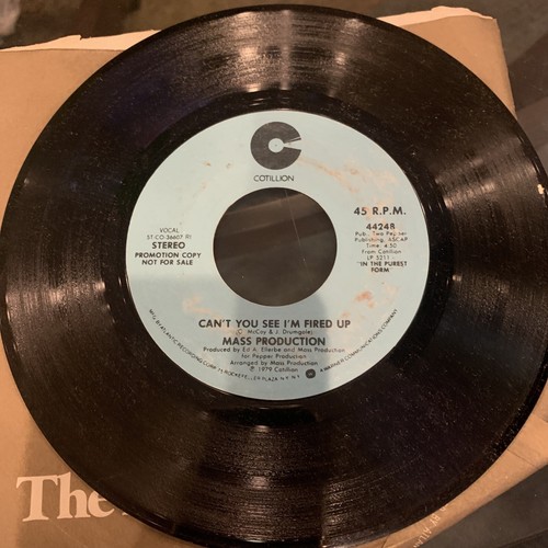 45 PROMO Mass Production Can’t You See I’m Fired Up Cotillion. NM - Picture 2 of 2