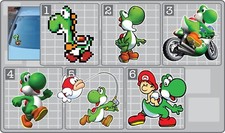 YOSHI Vinyl Decal from Super Mario Bros. Choose a Character Set 2 Yoshi Sticker