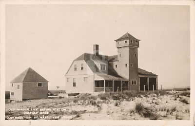 Old Harbor Life Saving Station Chatham MA 1914 (1) RPPC Photo Postcard Copy