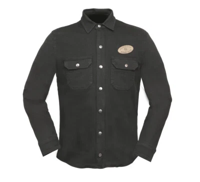 Modeka Oliwer Motorradhemd Sommer Jeanshemd Motorrad  schwarz - Bild 1 von 2
