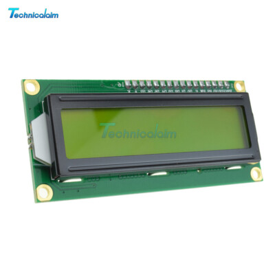 1602 162 16x2 Character LCD Display Module HD44780 Controller Yellow Blacklight-
