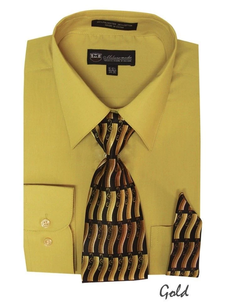 slim fit dress slacks Barry. Wang Mens Gold Dress Shirt Paisley Silk Long Sleeve Button Down Formal Shirts, M main image 1