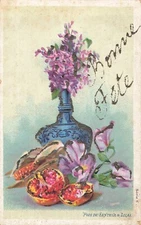 ILLUSTRATED CP sequins bon fete peas of scents and lilacs - 38055