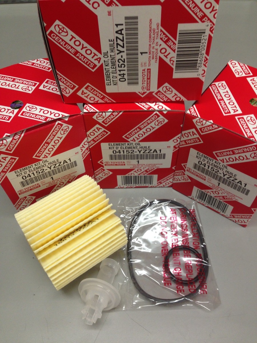 Genuine TOYOTA OEM OIL FILTER Cartridge 04152-YZZA1 SET OF 4 | eBay