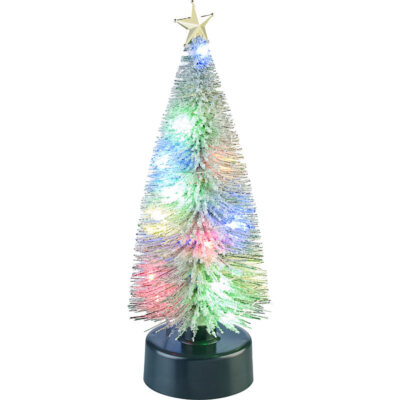 infactory Bunter LED-Weihnachtsbaum mit Batterie-Betrieb, 25 cm hoch