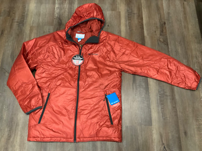 Columbia Arch Rock Double Wall Elite Insulated Hooded Jacket WARP RED Men Sz LT