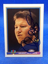 AUTOGRAPH AUTO Grant Ledyard 1991-92 Bowman #40