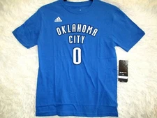 Oklahoma Thunder Russell Westbrook T Shirt Adidas Youth Basketball T Shirt *NwT