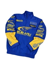 Vintage Embroidery Subaru World Rally STI Team Racing Jacket.