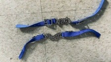 WESTERN Curb CHAINS w/ Nylon and Buckles Set of 2 *Blue NEW