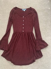 Dina BE Girls Long Sleeve Knit Dress. Girl size S. Made In USA