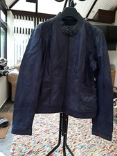 Ladies Designer Sienna De Luca 100% Leather Biker Jacket Size 42 Uk 14 Vgc