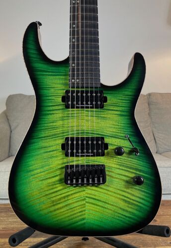 2021 ESP USA M-7 Baritone HT 7-Sting Dark Lime Sunburst ~ #1 Prototype