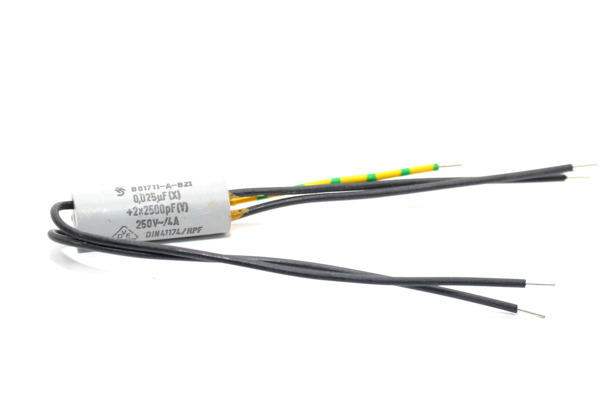 Entstör-Kondensator Siemens Typ B81711, 0.025 µF + 2x 2500