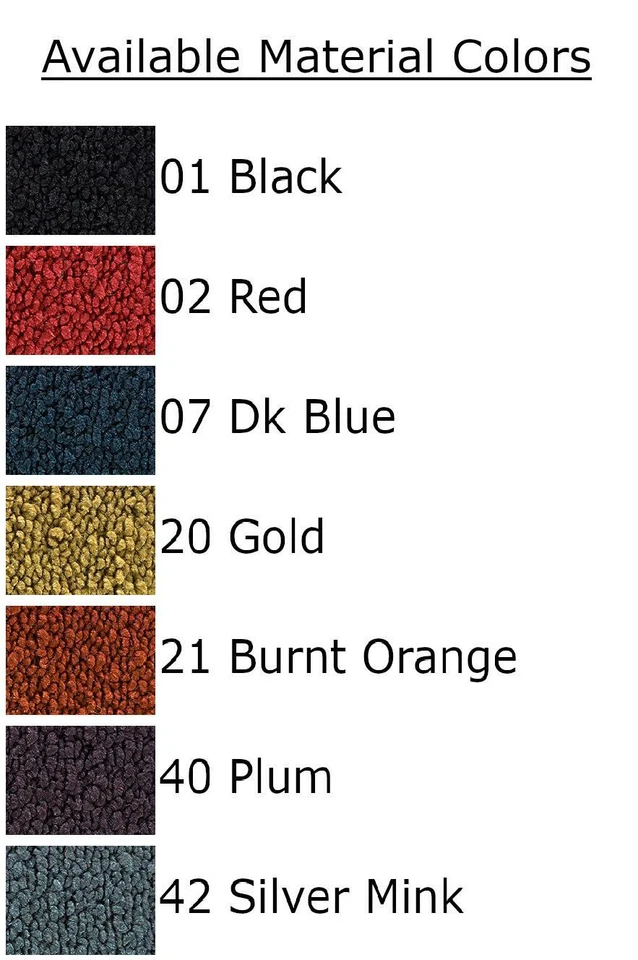 FITS 1965-1966 Oldsmobile Jetstar 88 Floor Mat 4pc Loop Foto 3 de 4