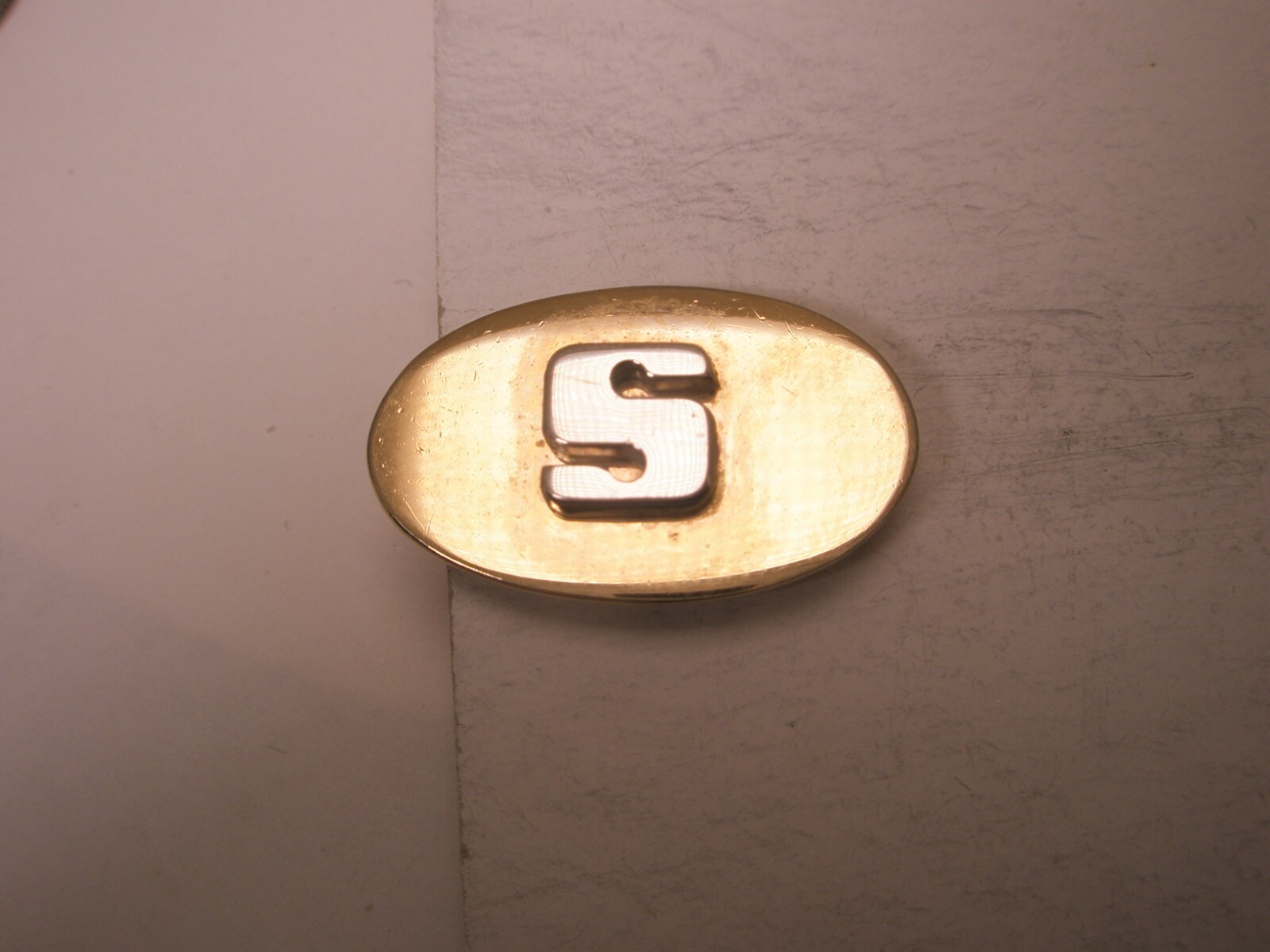 S Monogram Initial Letter Vintage TINY SMALL Tie Bar Clip stephen serge sam